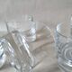 Glasses with thick bottom water or vintage spirits 70