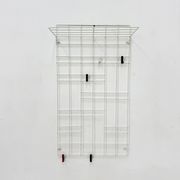 Vintage wire metal wall coat rack , 1960s