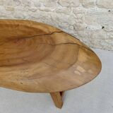 Solid wood coffee table, tree trunk