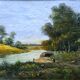 Impressionist painting - Oil on canvas, French School - Barbizon