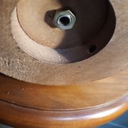 Pied de lampe terre cuite vernissé avec douille  35x20