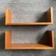 Pair of Scandinavian teak shelves from the 60s