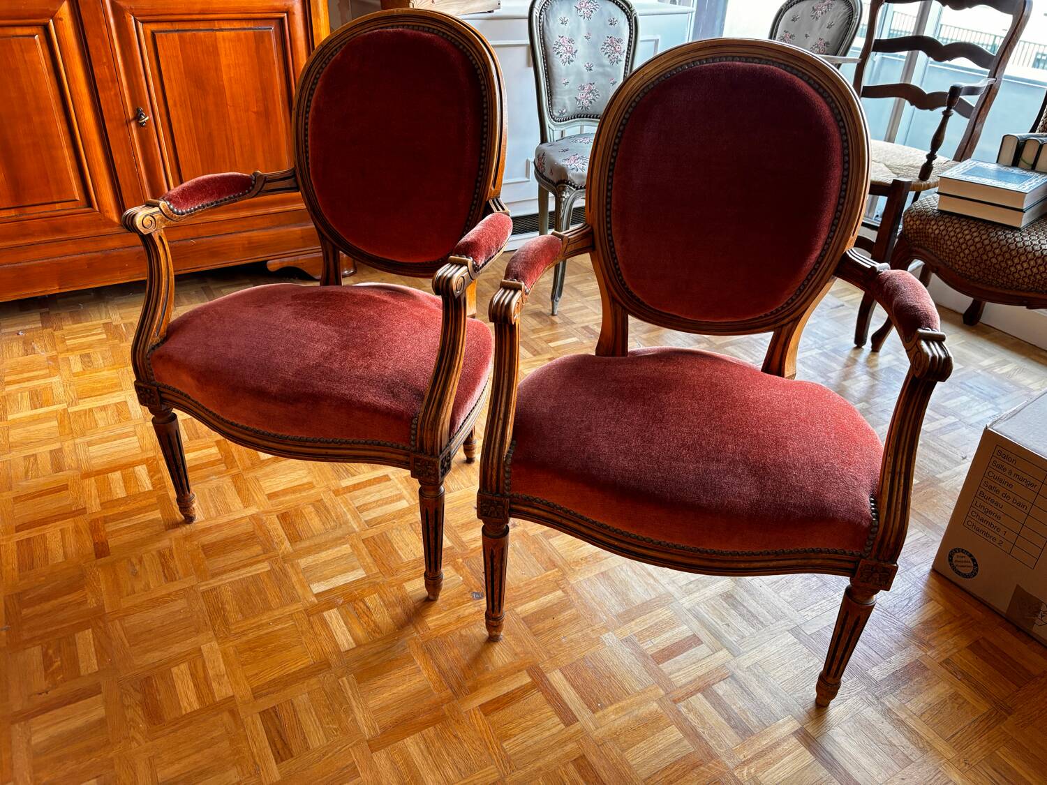 Pair of classic armchairs