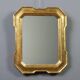 Antique cabaret mirror in gilded wood, Italy, mid-19th century.
