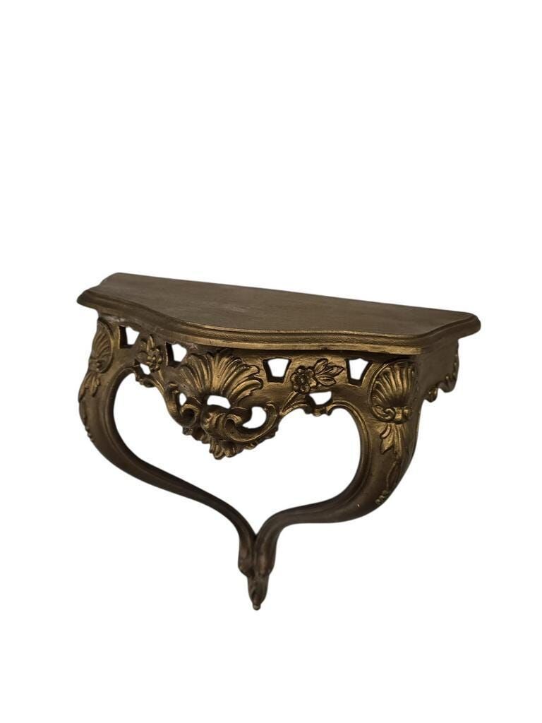 Vintage baroque hanging table/console in gold
