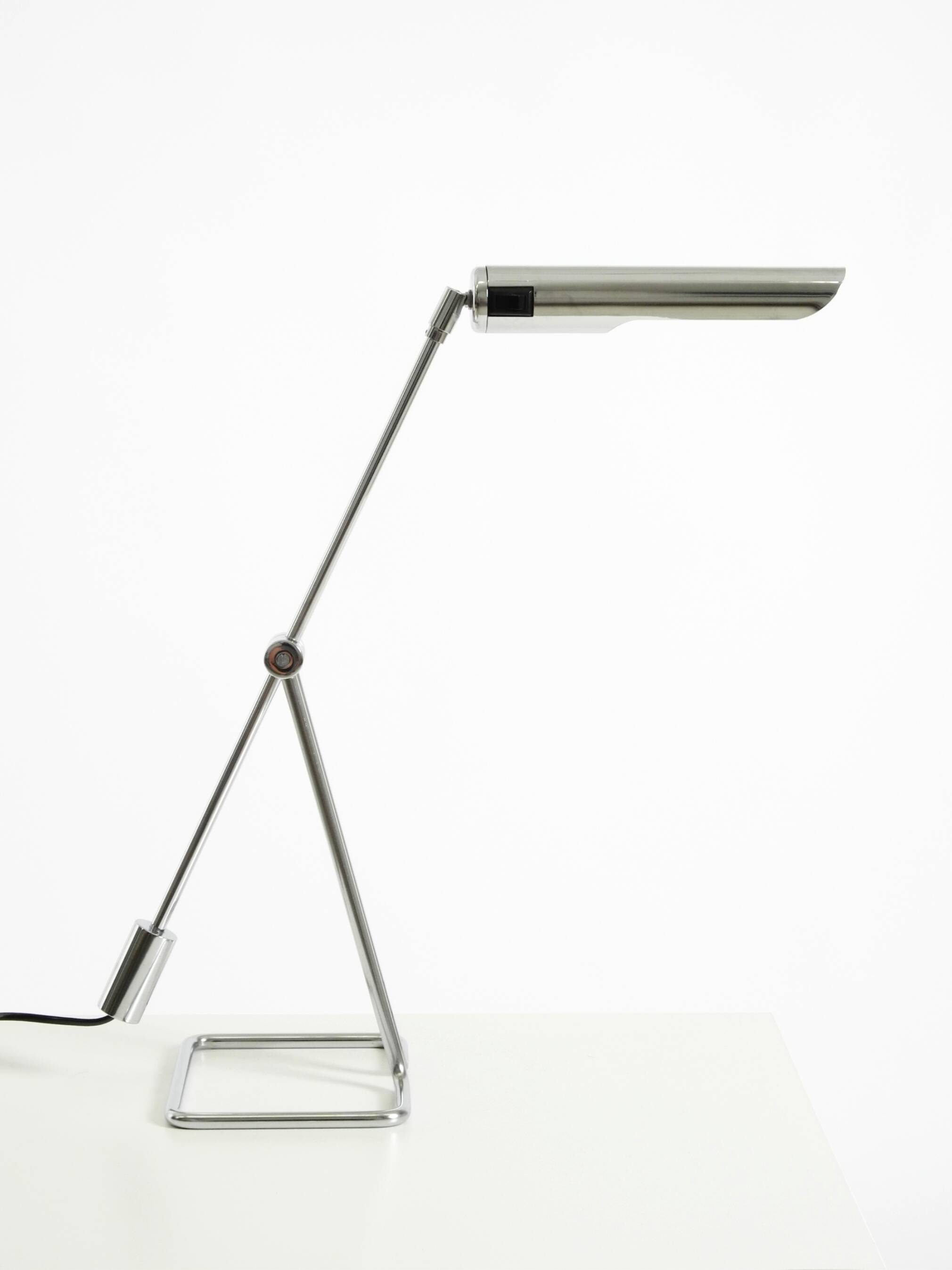 1980s chrome-plated metal table lamp by Abo Randers for IKEA