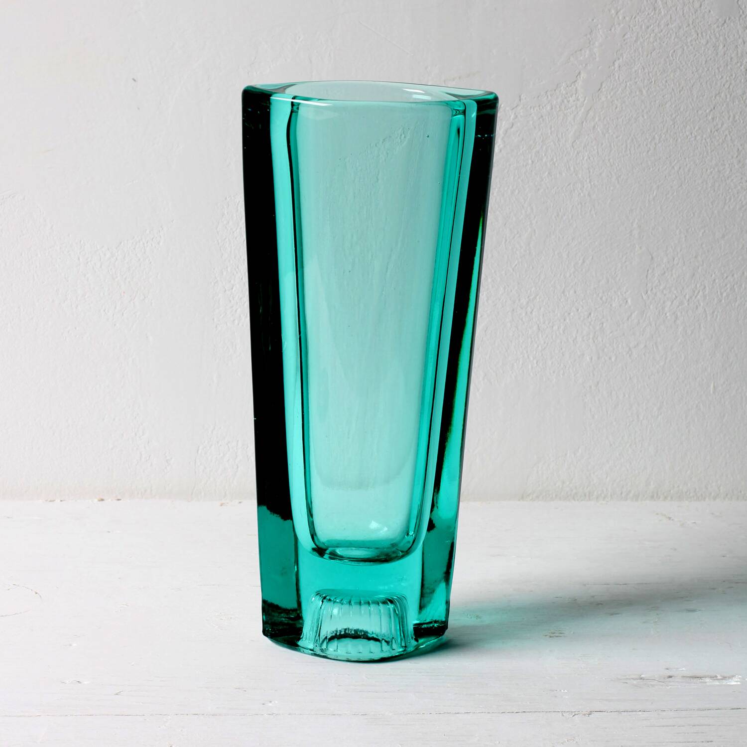 Mid-century Pressed Glass Vintage Vase by Miloš Filip  / 1963