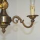 Art Nouveau bronze chandelier with 3 lights, France