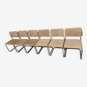 Série de 6 chaises B32 Marcel Breuer Italy design -1970s