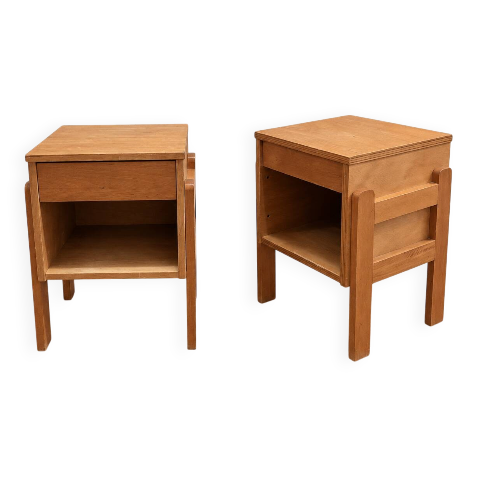 Pair of wooden bedside tables from the 1960s