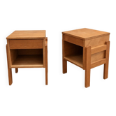 Paire de chevets en bois années 60
