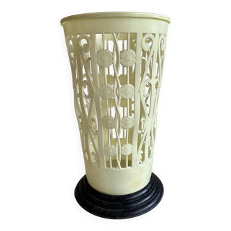 Porte-parapluie Pola modèle 475 en plastique jaune et noir, 1960-1970