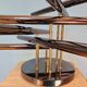 Vintage ceiling light in smoked chrome metal, Sciolari, 1970s