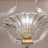 Trasparent Murano Glass Chandelier by Barovier e Toso, 1950s