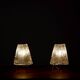 Pair of glass desk lamps by J.T. Kalmar