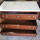 Chest of drawers Louis XVI in mahogany marble top of the XIXth century