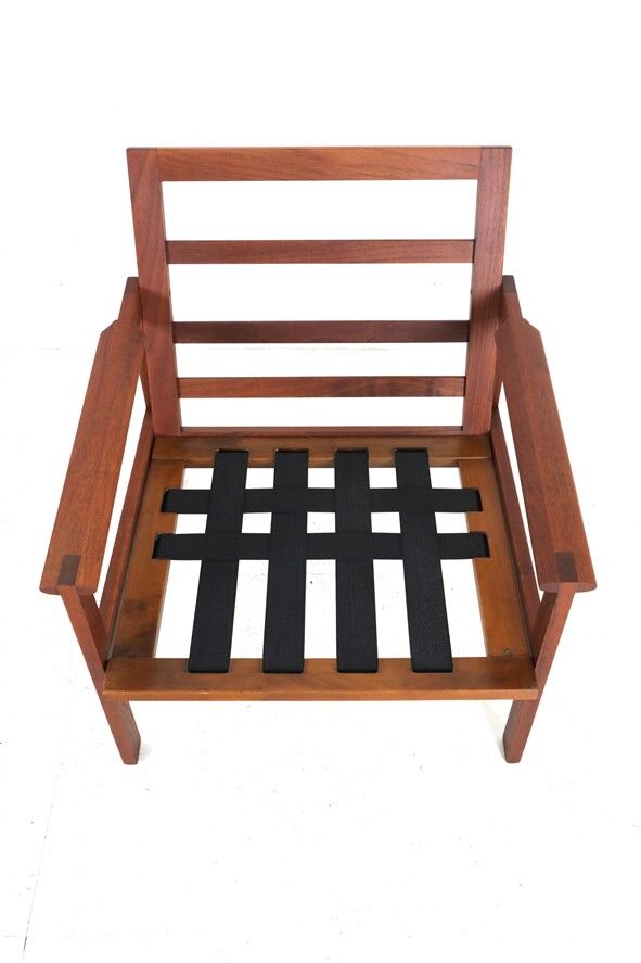 Ensemble de 2 fauteuils en teck "Capella" restaurés d'Illum Wikkelsø / Niels Eilersen.