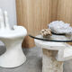 Vintage Mactan stone coffee table Magnussen Ponte 1980