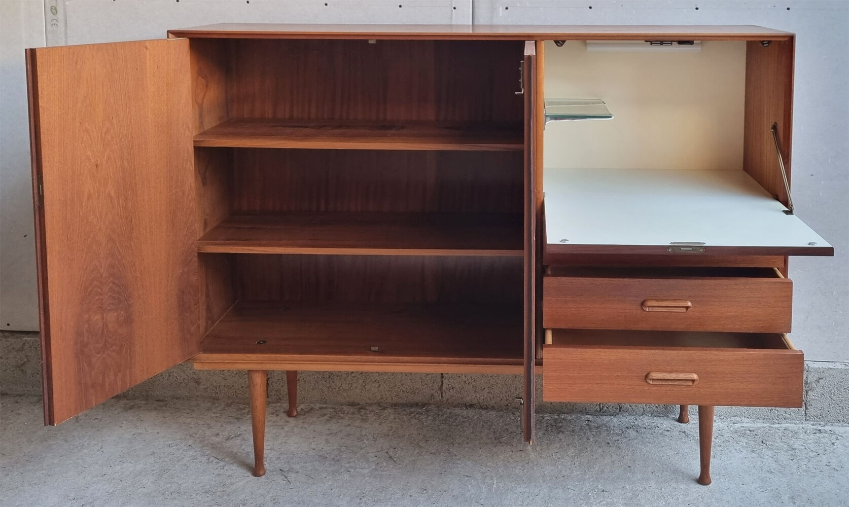 Buffet, Scandinavian enfilade, made in Denmark, vintage, 60s