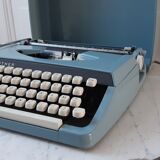 Aqua blue typewriter Brother industries 60s