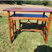 Bureau en bambou et rotin