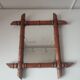 Vintage bamboo wood mirror