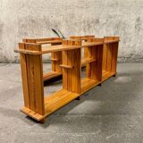 Pair of pine wall shelves