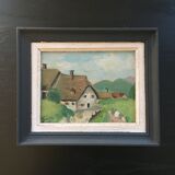 Tableau hameau breton