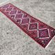 Vintage hand-knotted Hamadan runner rug from the 1960s.