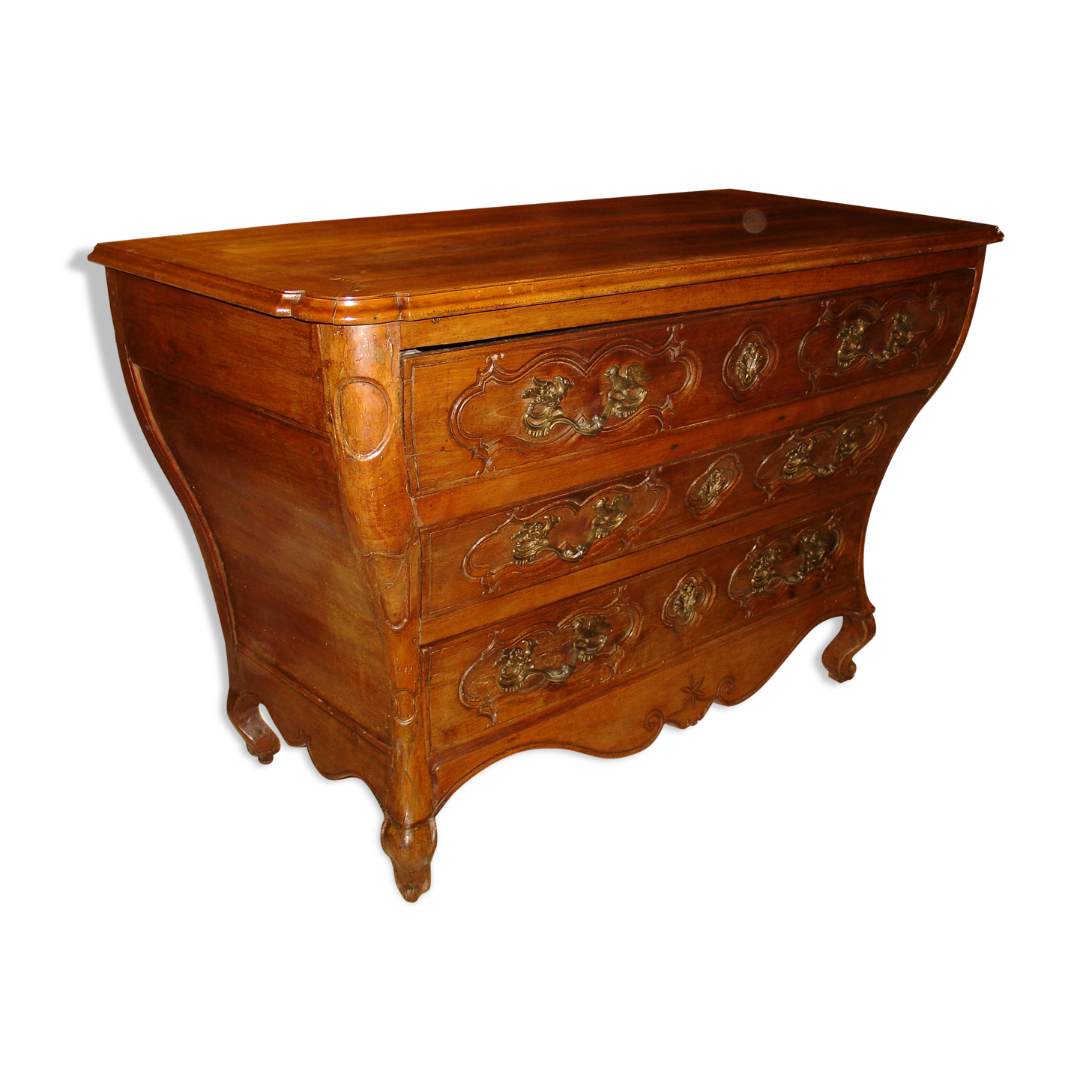 Commode dite "Tombeau" époque Régence de la fin du XVII siècle en merisier massif