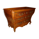 Commode dite "Tombeau" époque Régence de la fin du XVII siècle en merisier massif