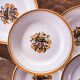 Suite of 6 Creole plates and montereau Oeillet