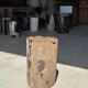 Brown and black petrified wood side table H35 D27 - 3333