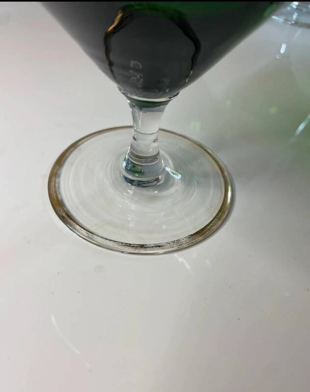 6 vintage Venetian glasses