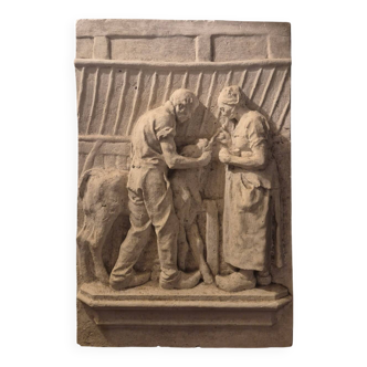 Plaster bas-relief
