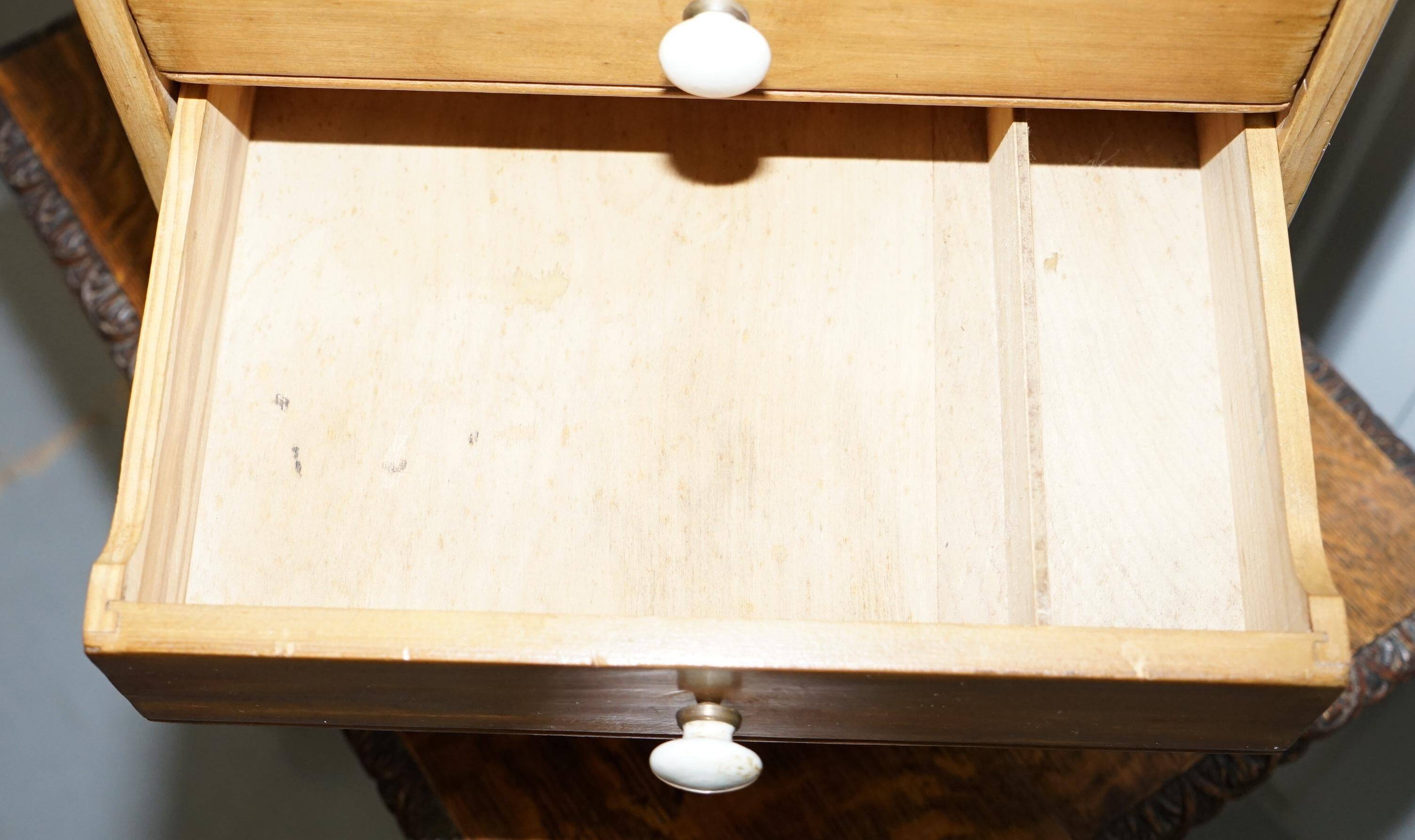 Rare Rawl display furniture from the 1950s with drawers and a showcase.