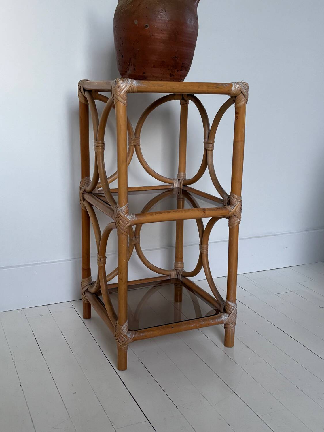 Rattan shelf