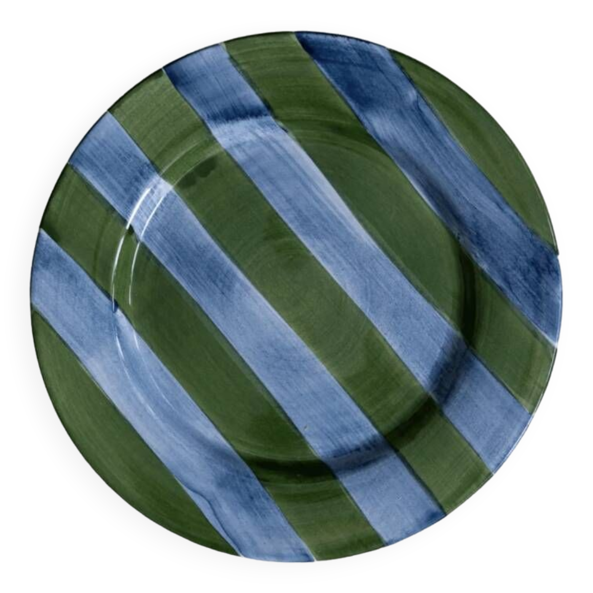 Hand painted ceramic dinner plate