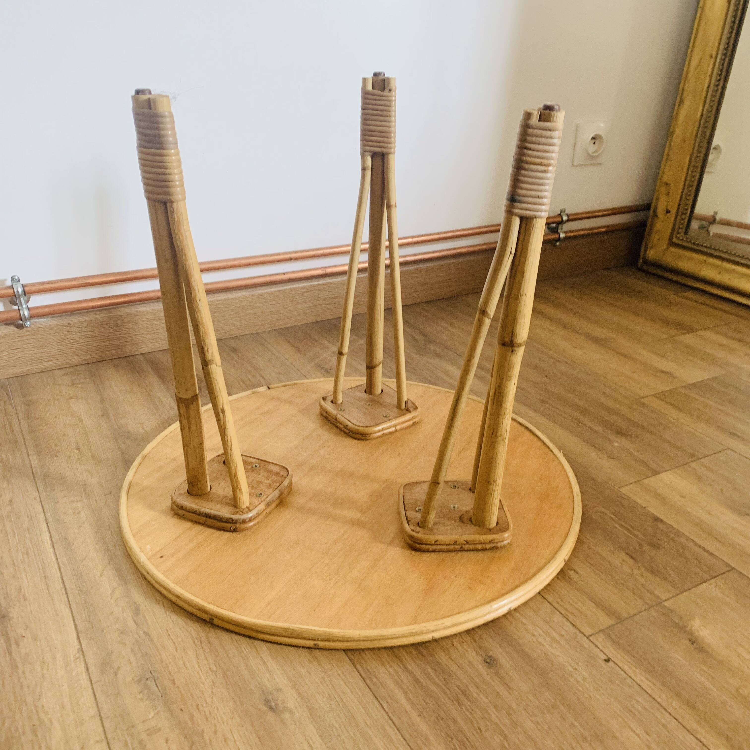 Vintage 60s tripod coffee table