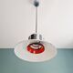 Chromed metal pendant lamp, Scandinavian design, 70s