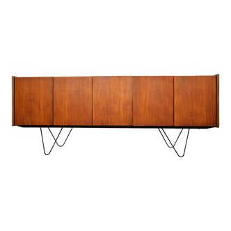 Scandinavian teak and metal row