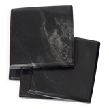 Madeji – Black Square Natural Marble Coasters - set of 4