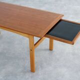 Table basse en teck et chêne, Suède années 1960