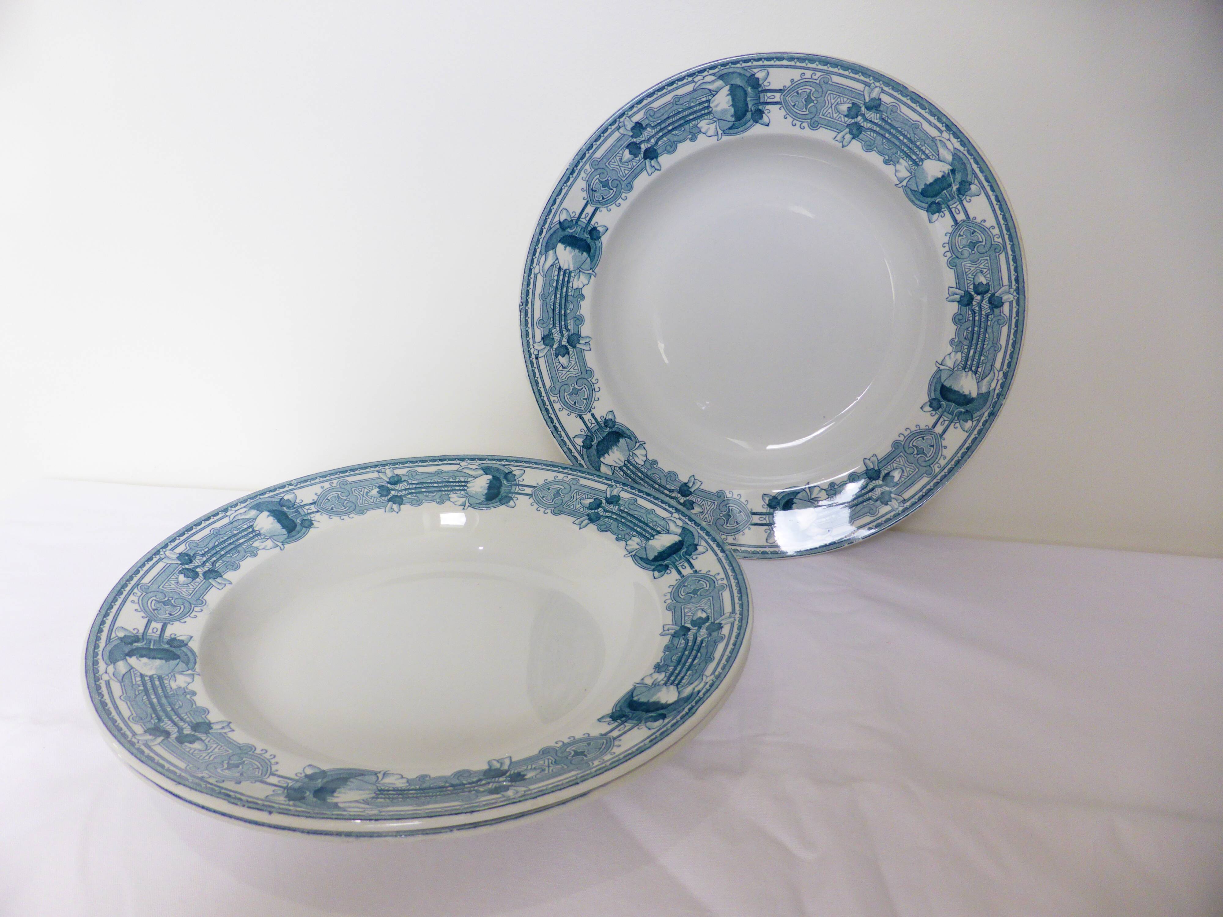 3 vintage CM&C soup plates, Massena model 220624