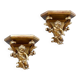 Paire de consoles d’applique en bois doré – fin XIXe