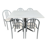 Ensemble Robert Mallet Stevens table à manger et 5 chaises