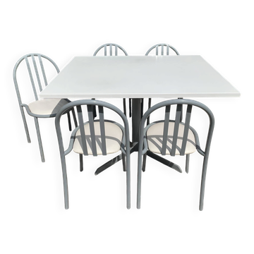 Robert Mallet Stevens dining table and 5 chairs set