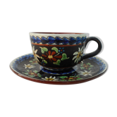 Tasse et sous-tasse en céramique