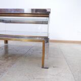 French mid-century vitrine coffee table