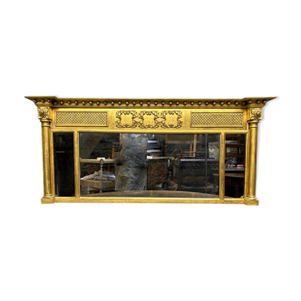 Miroir à trumeau doré du 19ème siècle